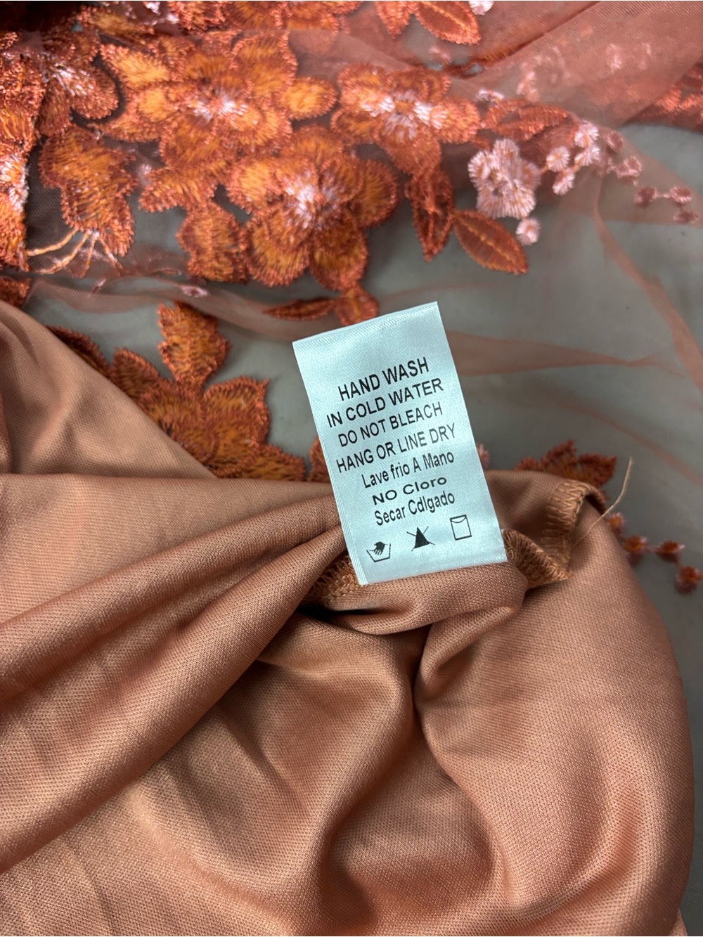 BalticBorn Lotte Embroidered Midi Dress NWT Rust Women's Medium Tiered Tulle - Picture 12 of 13